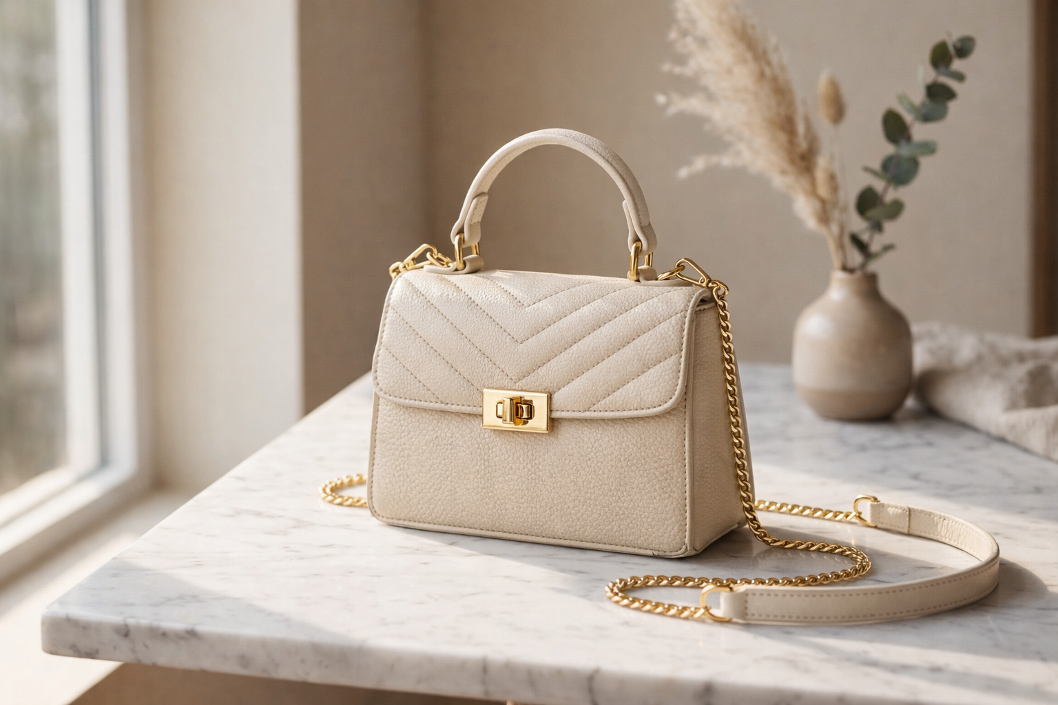 La Dolce Vita Mini Bag in pelle avorio calda